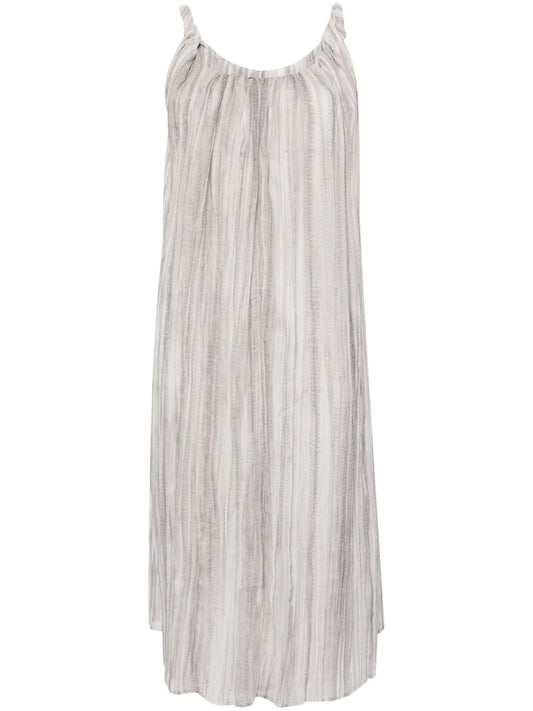 Abstract-Print Midi Dress