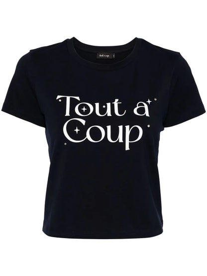 Logo-Print Cropped T-Shirt