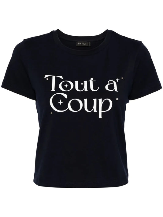 Logo-Print Cropped T-Shirt