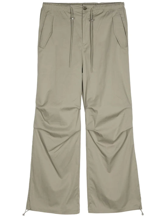 Drawstring-Fastening Cotton-Blend Trousers