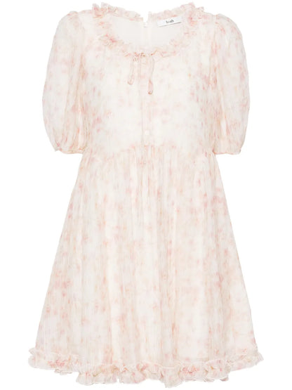 Tie-Dye Plissé Minidress
