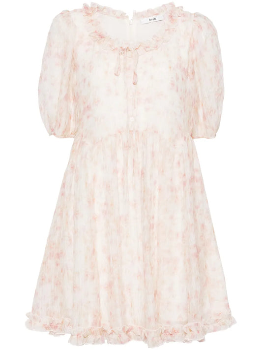 Tie-Dye Plissé Minidress