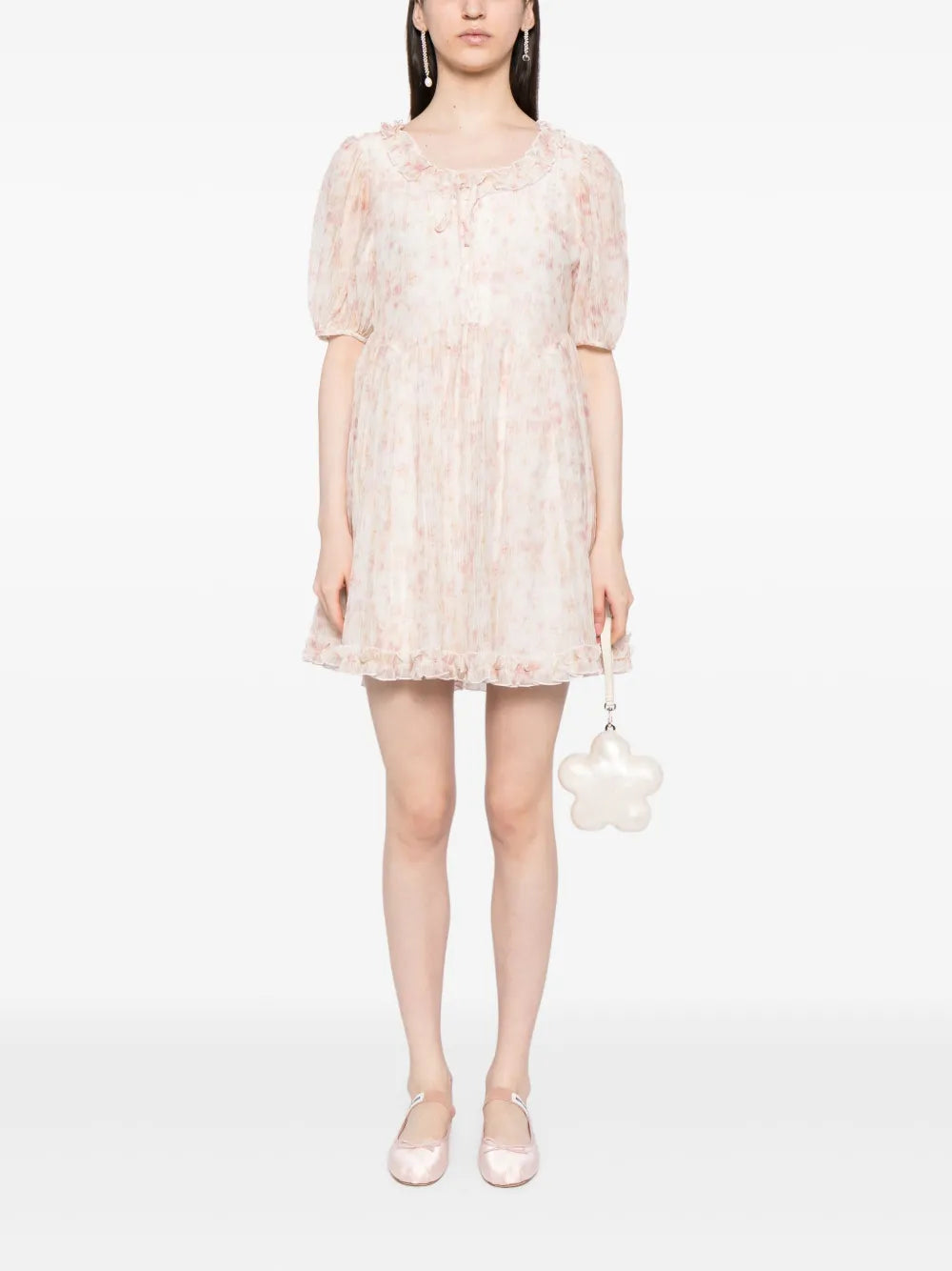 Tie-Dye Plissé Minidress