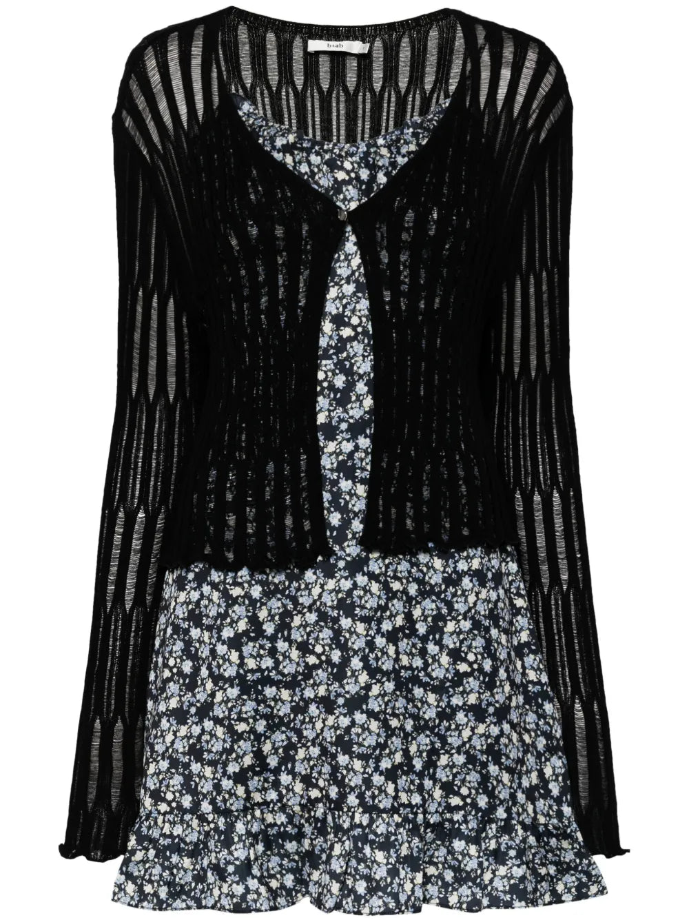 Floral-Print Sleeveless Minidress Set