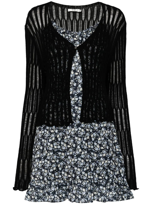 Floral-Print Sleeveless Minidress Set
