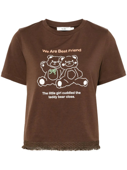 Bear Frayed T-Shirt