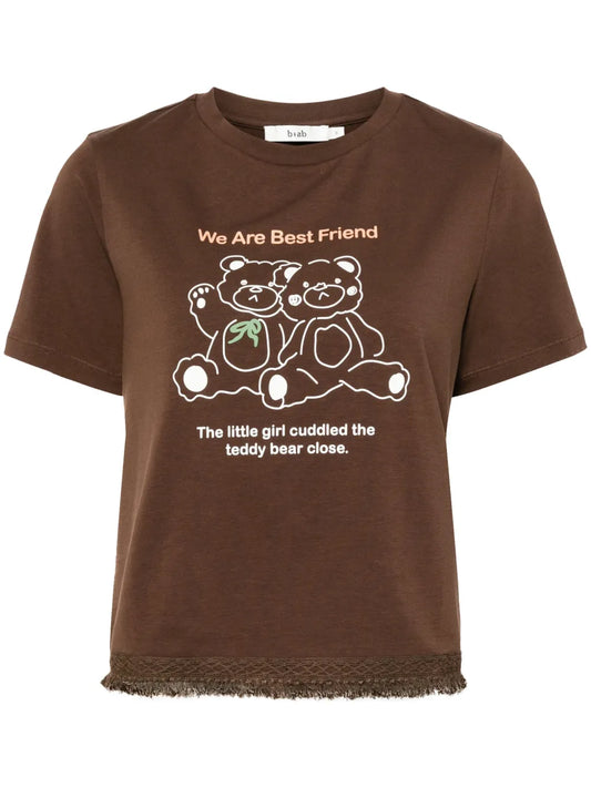 Bear Frayed T-Shirt
