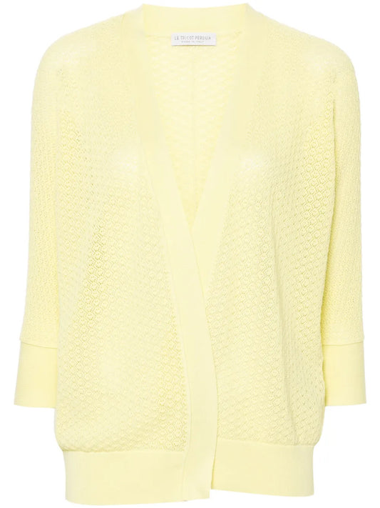 Open-Knit Cotton Cardigan