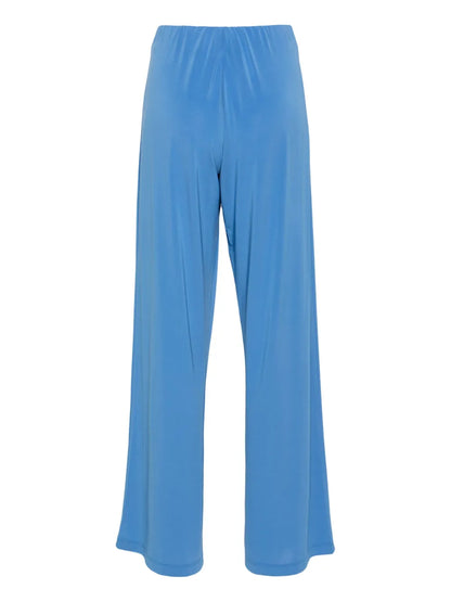 Elasticated-Waistband Straight Trousers