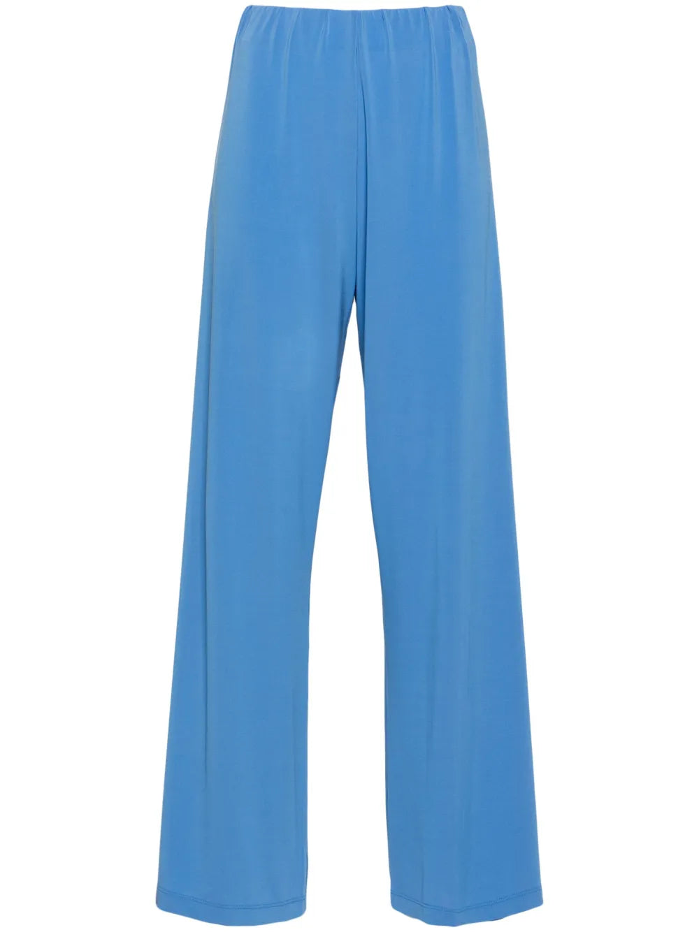 Elasticated-Waistband Straight Trousers