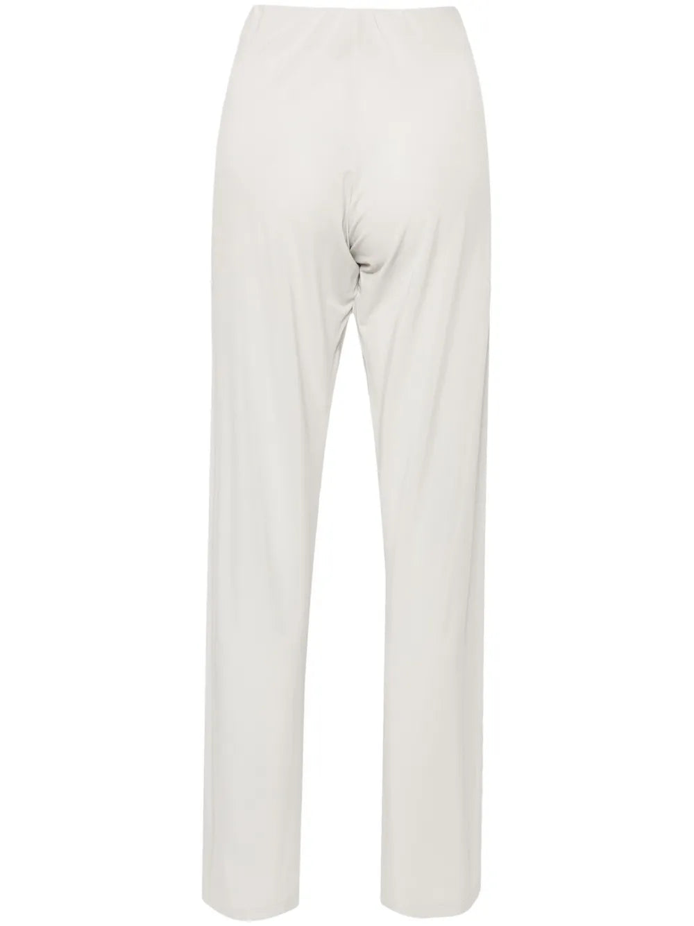 Elasticated-Waistband Straight Trousers