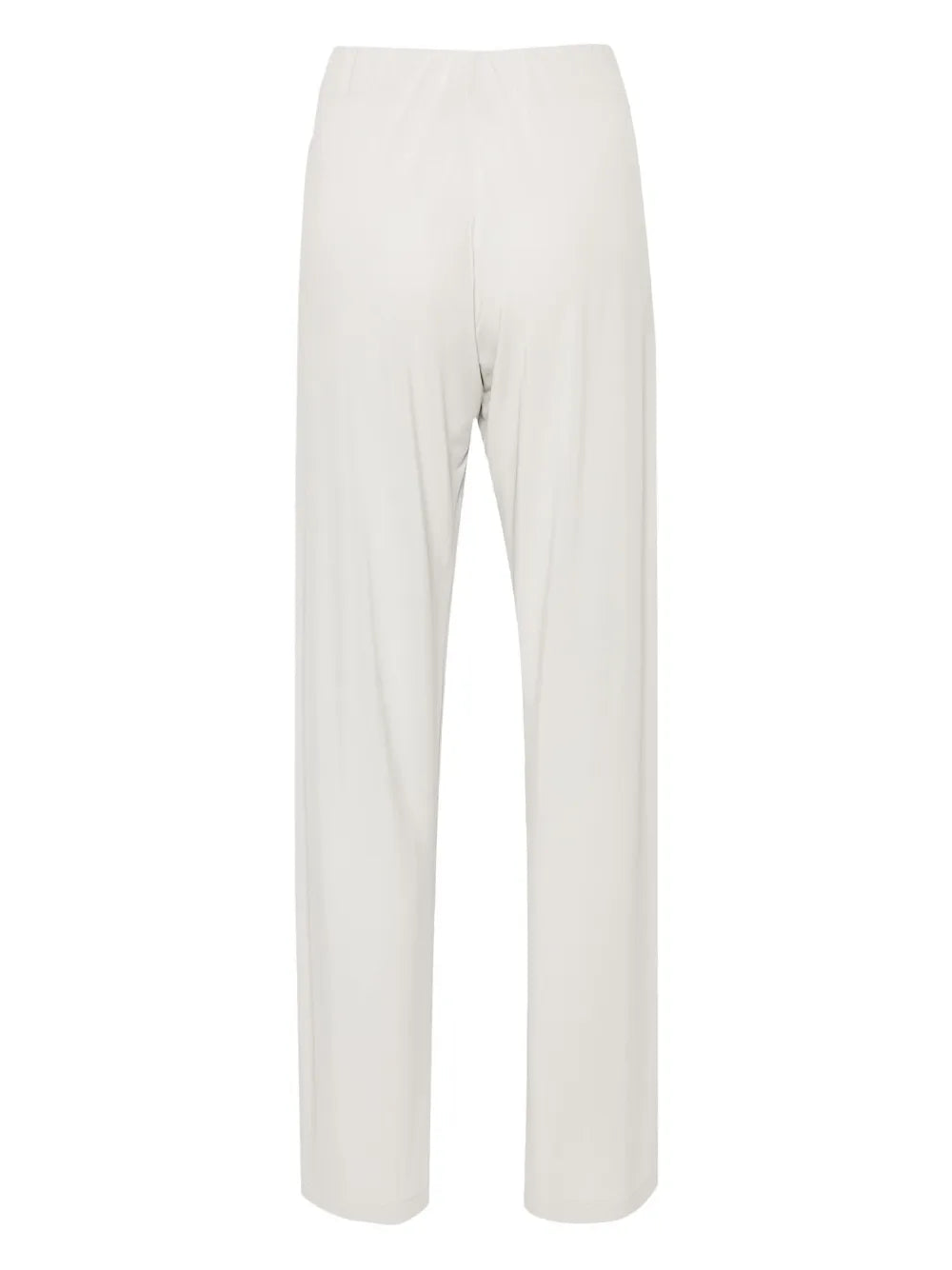 Elasticated-Waistband Straight Trousers