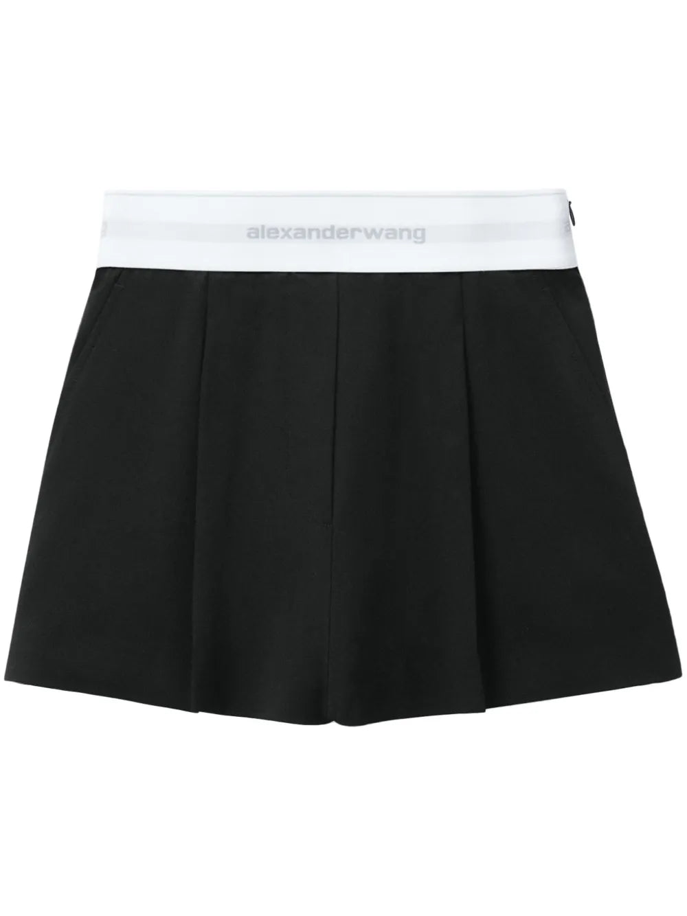 Logo-Waistband Pleated Shorts