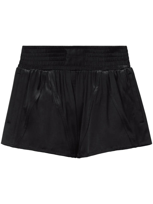 Wide-Waistband Mini Shorts