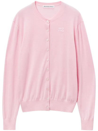 Logo-Embossed Merino-Wool Cardigan