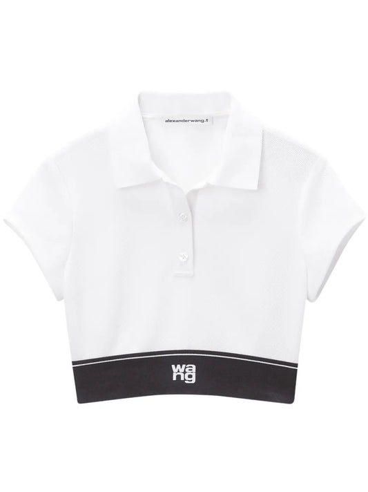 Cheerleader Cropped Polo Top