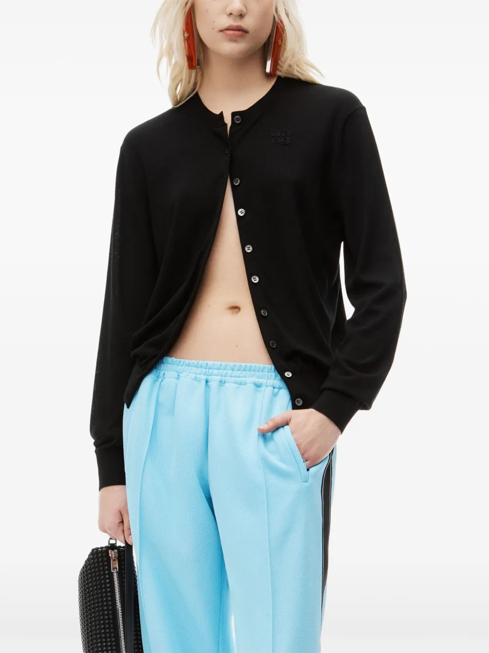Logo-Embossed Merino-Wool Cardigan