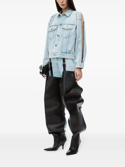 Zip-Sleeved Denim Jacket