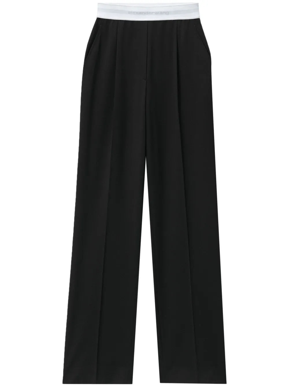 Pleat-Detail Logo-Waistband Trousers