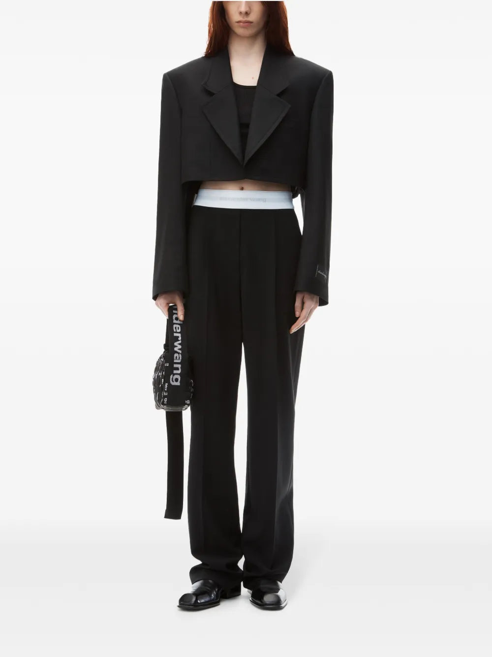 Pleat-Detail Logo-Waistband Trousers