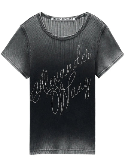 Hotfix Cursive-Logo Cotton T-Shirt