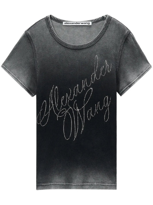 Hotfix Cursive-Logo Cotton T-Shirt