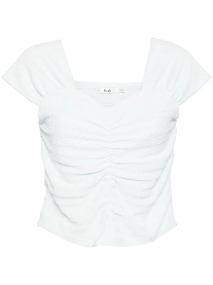 Textured Ruched Top