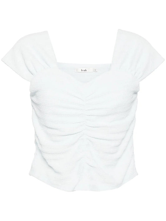 Textured Ruched Top