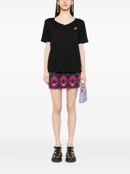 Layered V-Neck Jersey T-Shirt