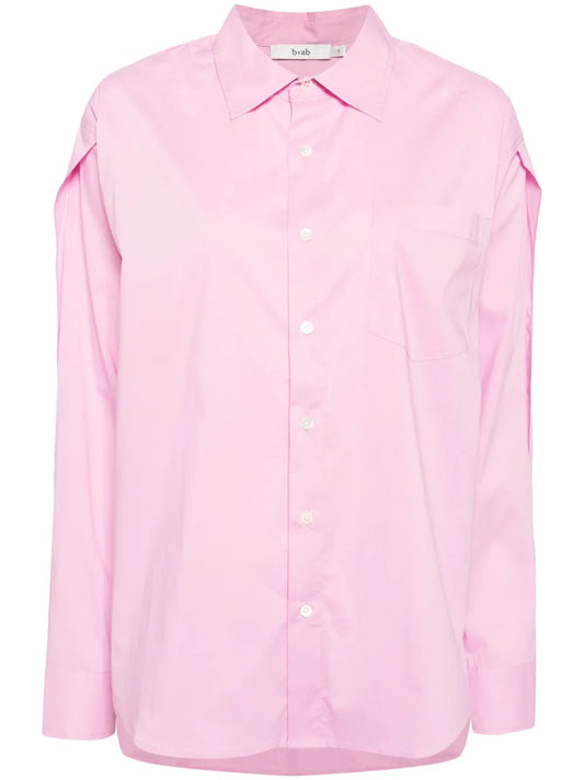 Cut-Out Poplin Shirt