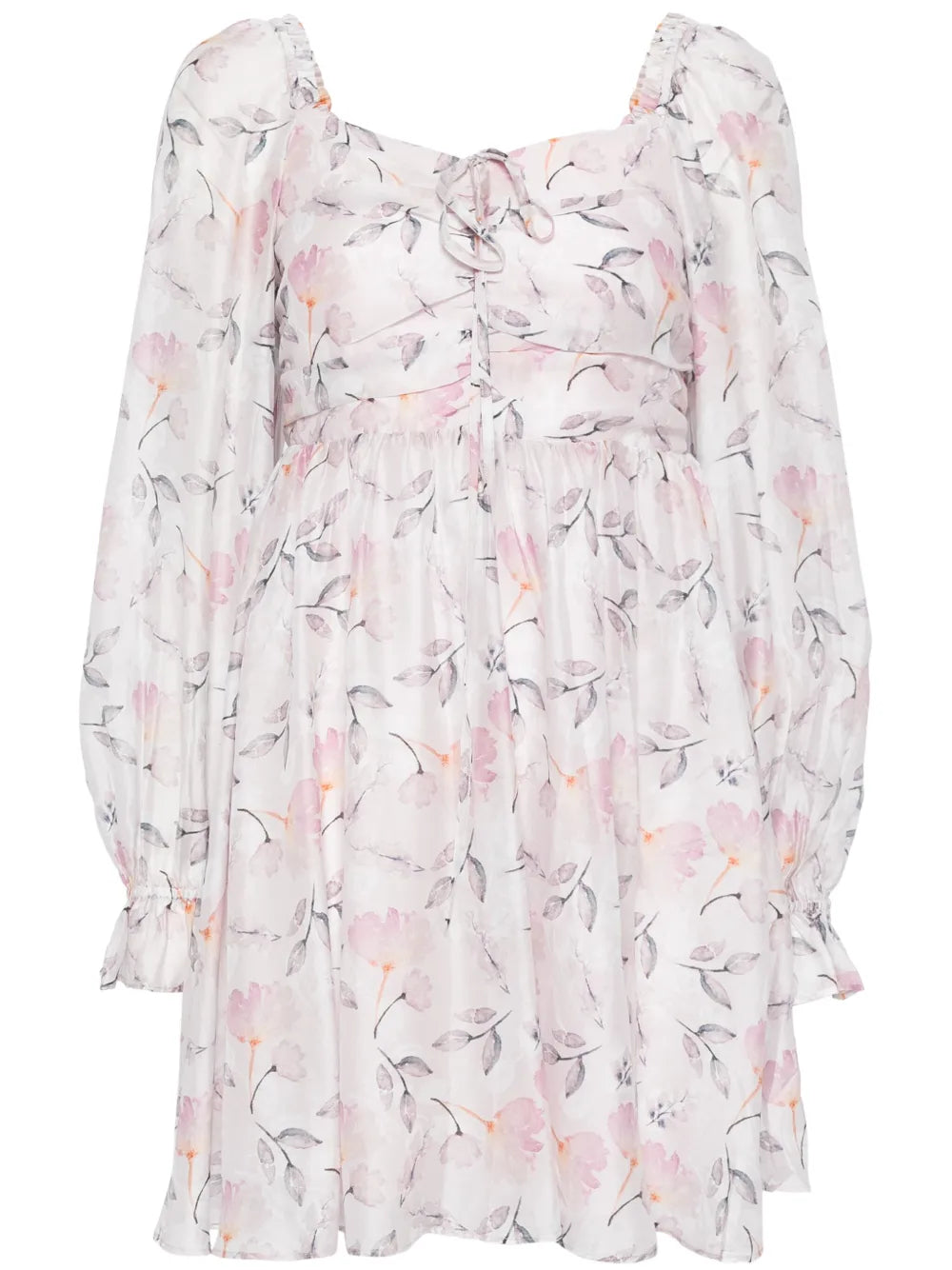Floral-Print Pleat-Detail Midi Dress