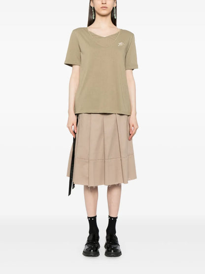 Layered V-Neck Jersey T-Shirt