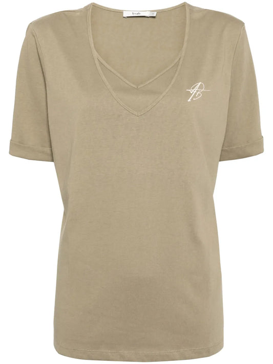 Layered V-Neck Jersey T-Shirt