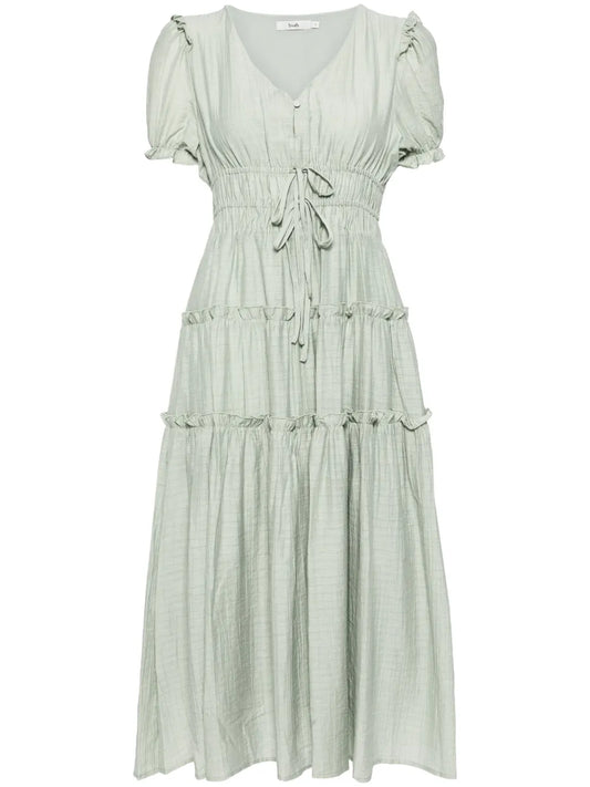 Tiered Ripstop Midi Dress