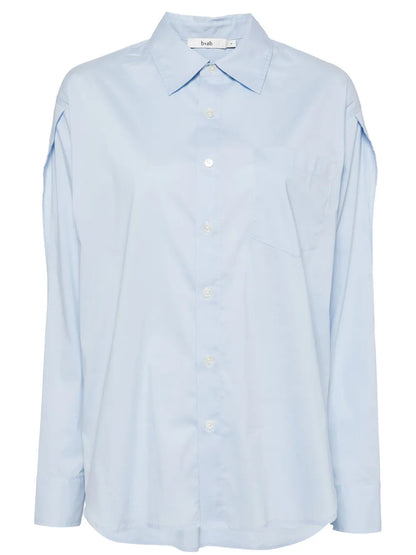 Cut-Out Poplin Shirt