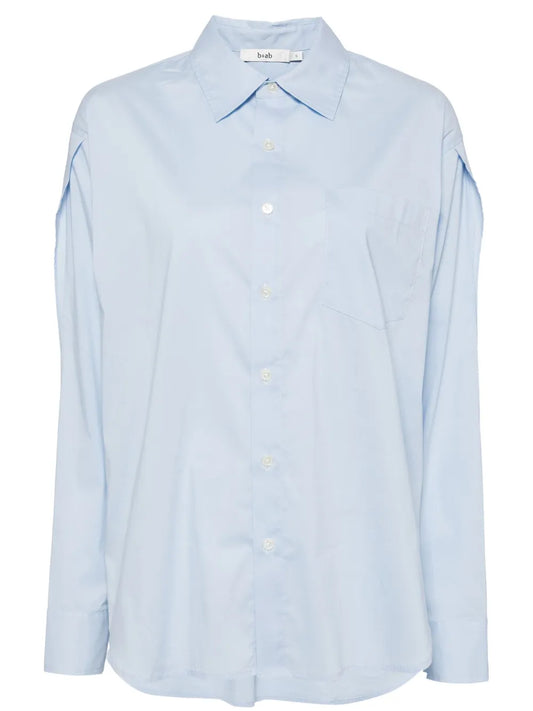 Cut-Out Poplin Shirt