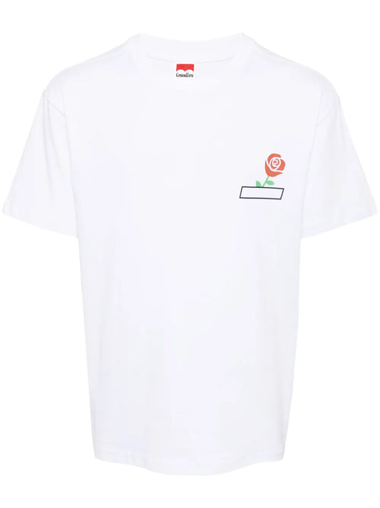 Floral Logo-Print Cotton T-Shirt