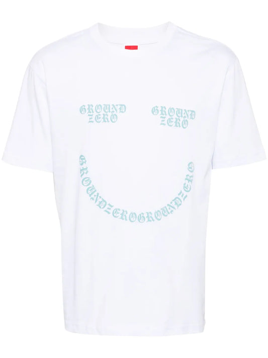 Smile Logo-Print Cotton T-Shirt