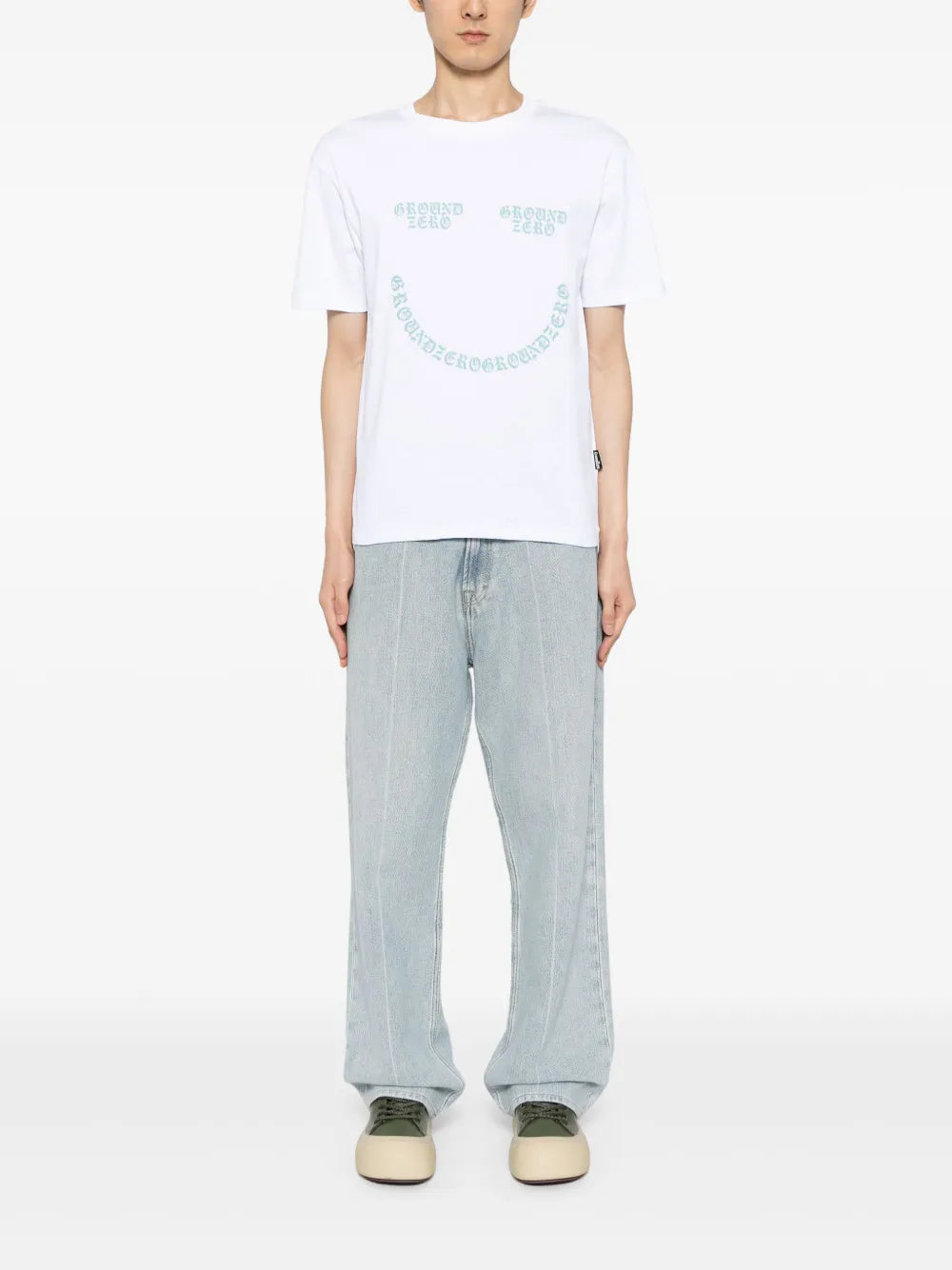 Smile Logo-Print Cotton T-Shirt