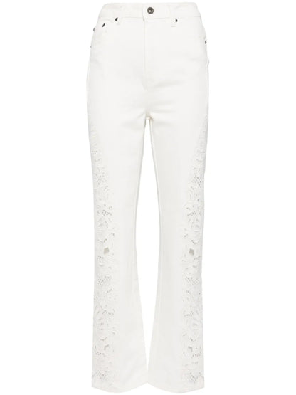 Embroidered Cotton Jeans