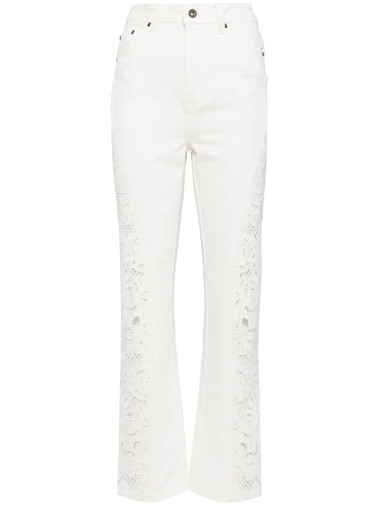 Embroidered Cotton Jeans