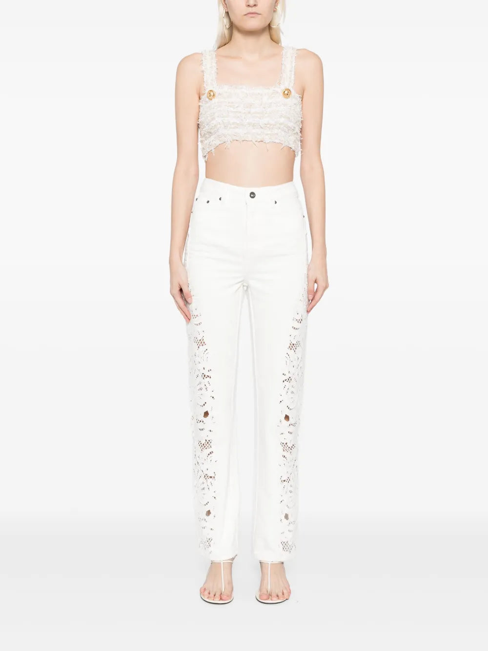 Embroidered Cotton Jeans