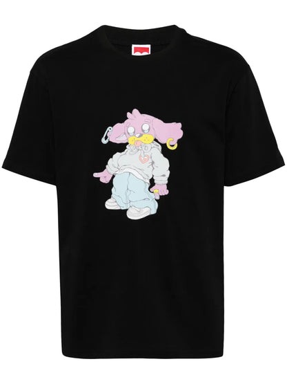 Dog-Print Cotton T-Shirt