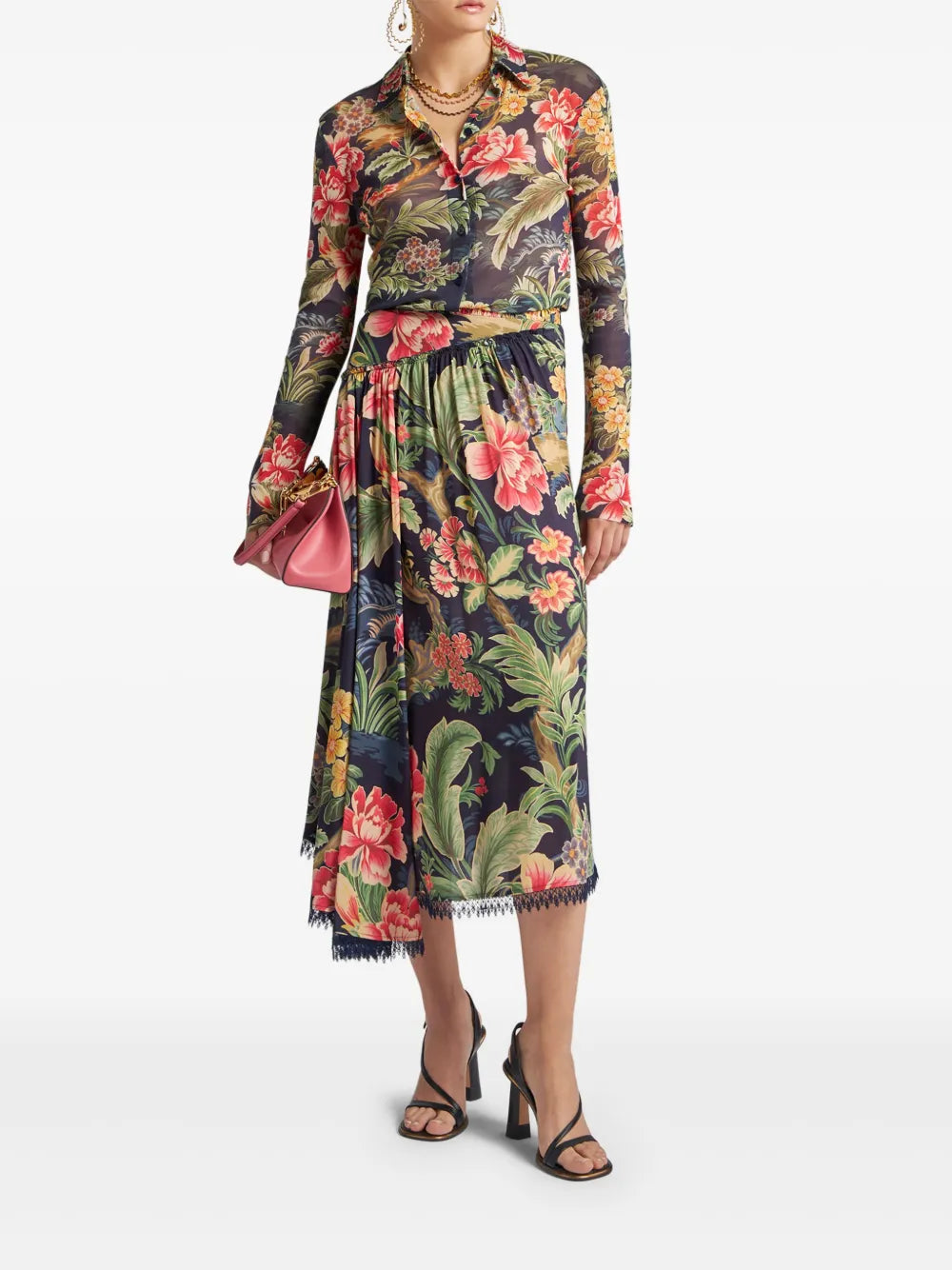 Printed Tulle Shirt