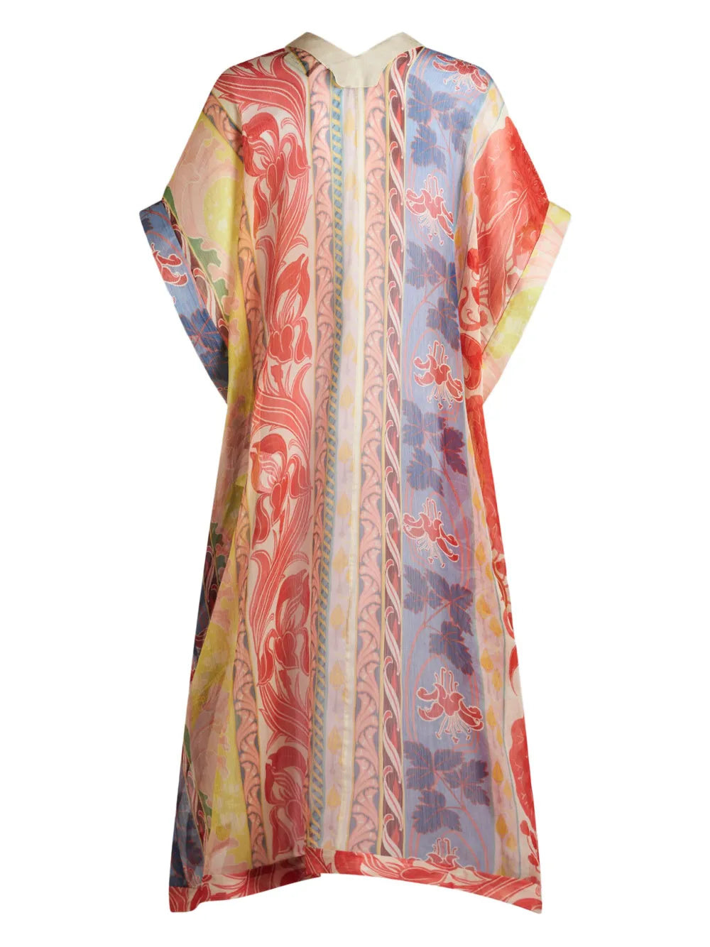 Graphic-Print Crepe Kaftan Dress