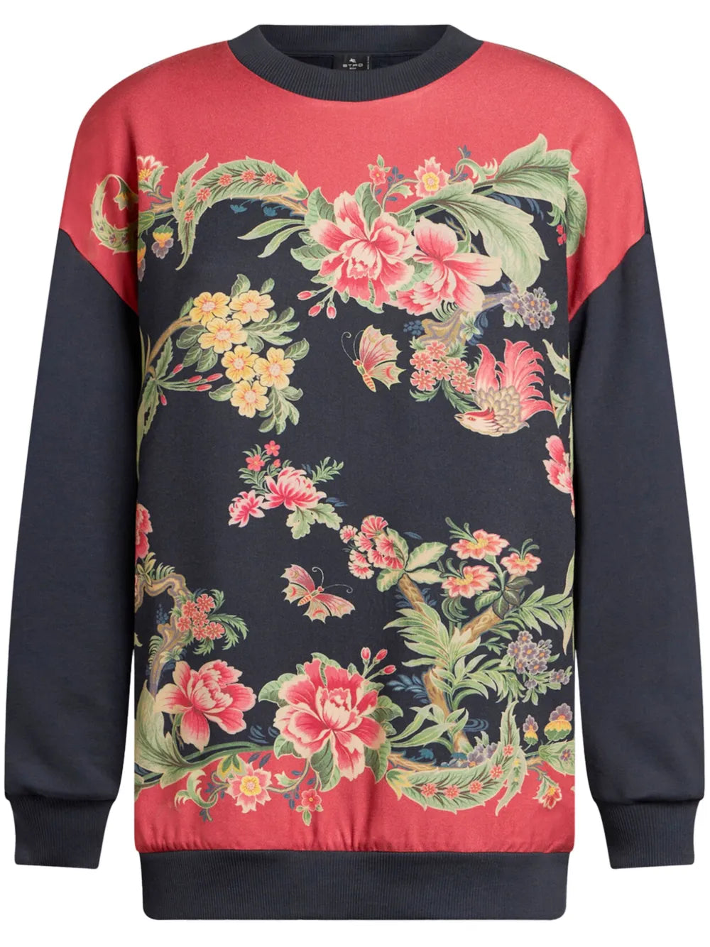 Floral-Print Drop-Shoulder Sweatshirt