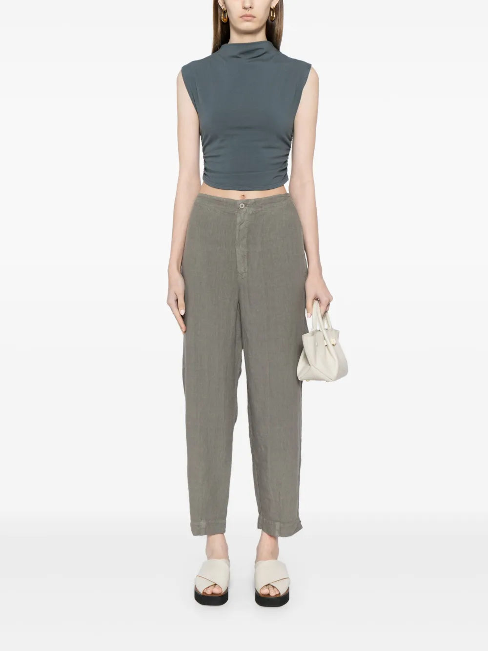 Cropped Linen Trousers