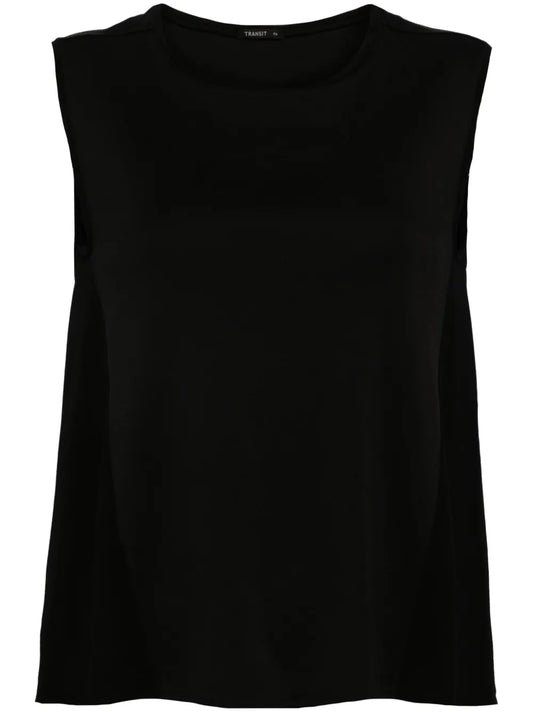 Round-Neck Sleeveless Top