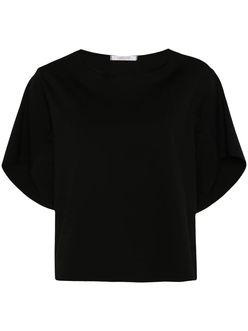 Boat-Neck Short-Sleeved T-Shirt