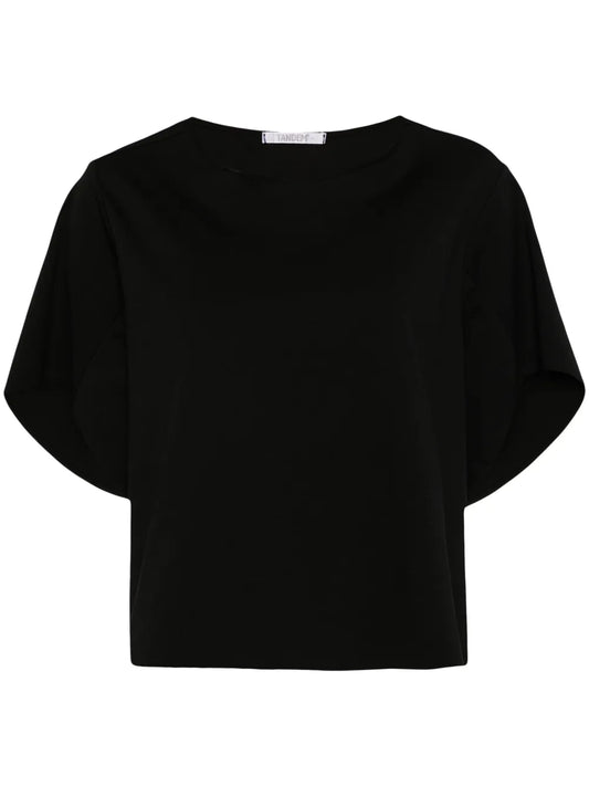 Boat-Neck Short-Sleeved T-Shirt